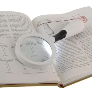 Лупа на ручке Veber 3х, 75 мм, с подсветкой (602), изображение 4